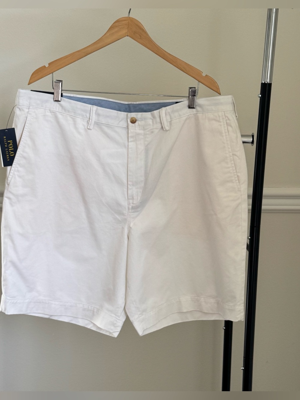 Polo Ralph Lauren Men's Stretch Classic Fit White Chino Shorts Cotton 42 NWT